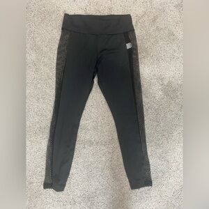 SHEIN Black Mesh Activewear Leggings